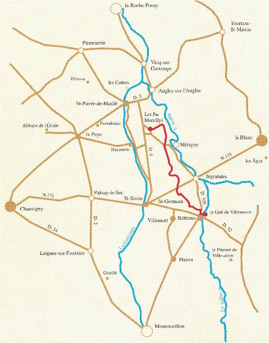 Carte du Livre Entre Vienne et Creuse...