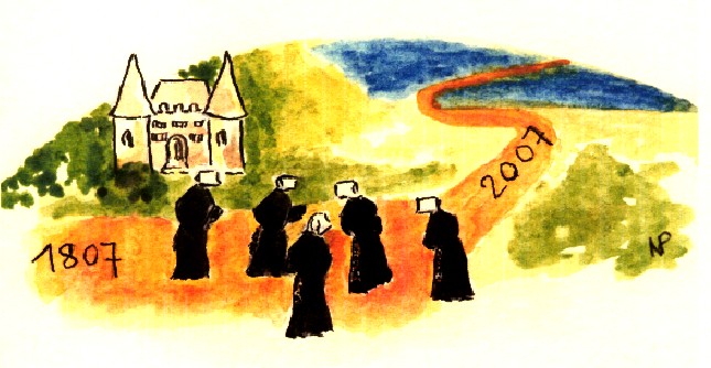 Couverture pour célébrer les 5 premières Filles de la Croix