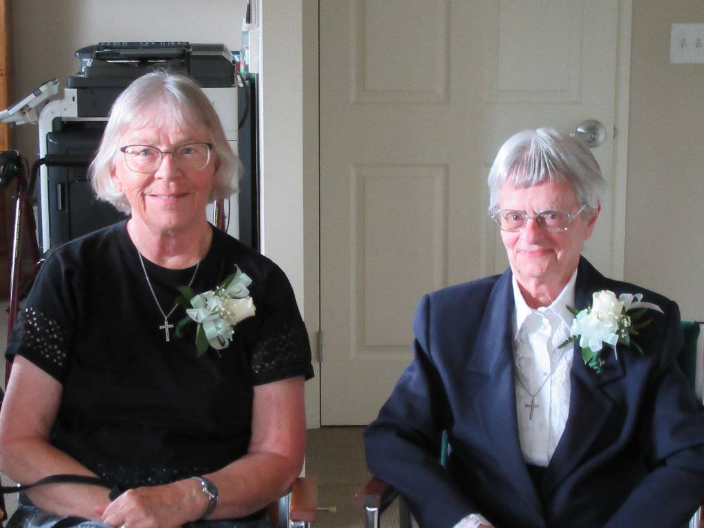 Nos soeurs jubilaires Gilberte et Lucille